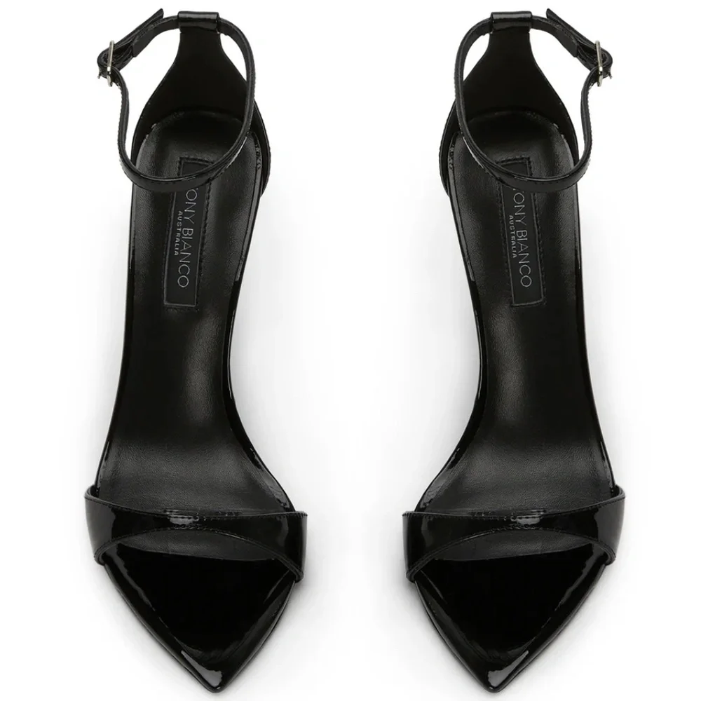 **Worn Once!** Tony Bianco “The Martini Heel” – Patent Black – Size 8 - Picture 4 of 9